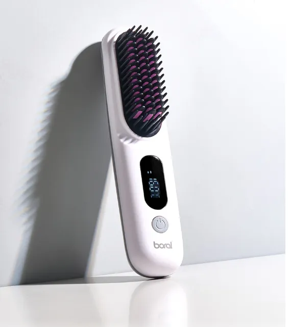 뷰티 - 보랄 무선 빗 고데기 BR-HC100 화이트