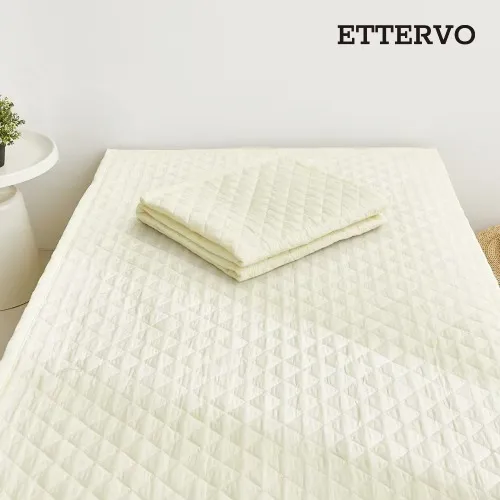 ETTERVO 에떼르보 다몬 프리미엄 차렵패드 Q 퀸사이즈 크림바닐라 이미지 1