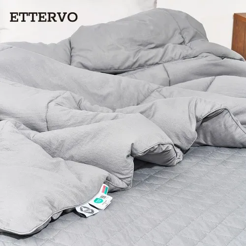 생활용품 - ETTERVO 에떼르보 다몬 프리미엄 차렵이불 SS 웜그레이