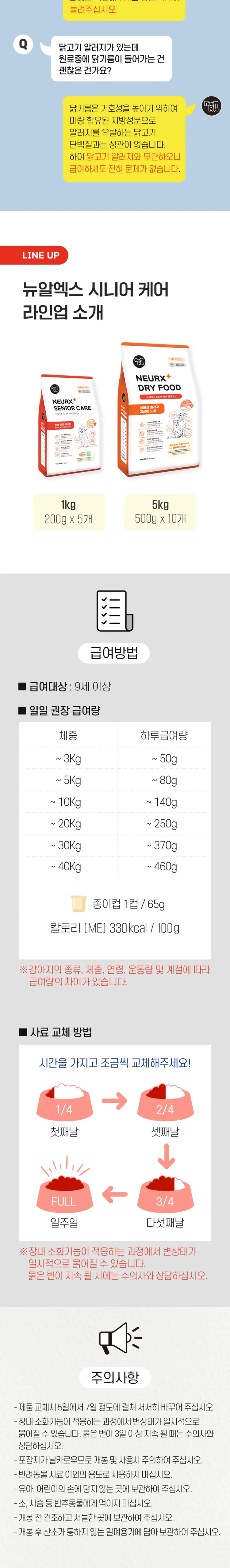 뉴알엑스 독 시니어 연어 5kg 상세 이미지 1