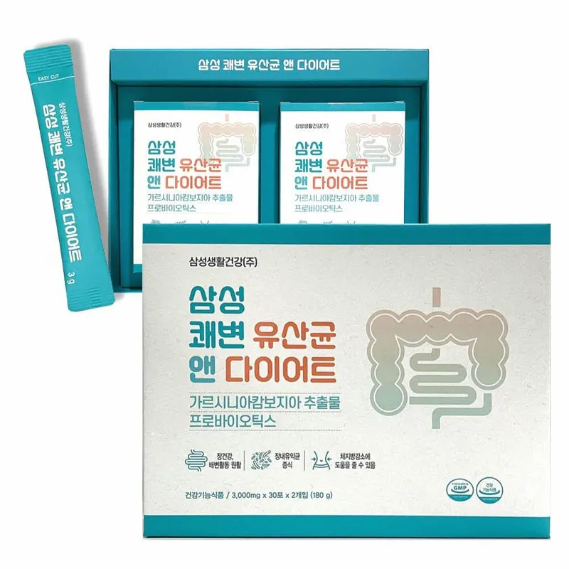 다이어트 - 삼성생활건강 쾌변유산균 앤 다이어트 (3,000mg*30포*2개입)