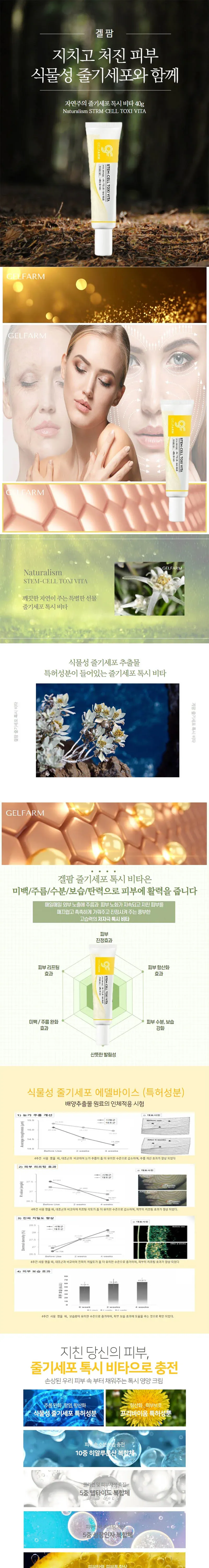 겔팜 줄기세포톡시 비타크림 40g /아침에 상세 이미지 1