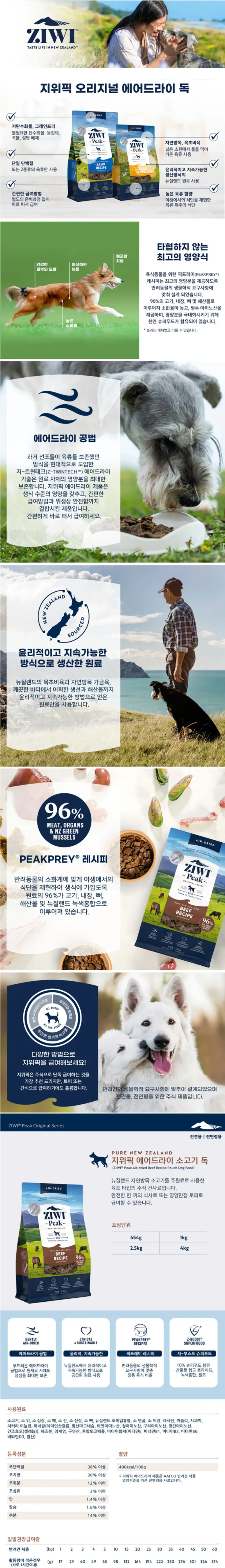 지위픽 독 소고기 1kg 상세 이미지 1