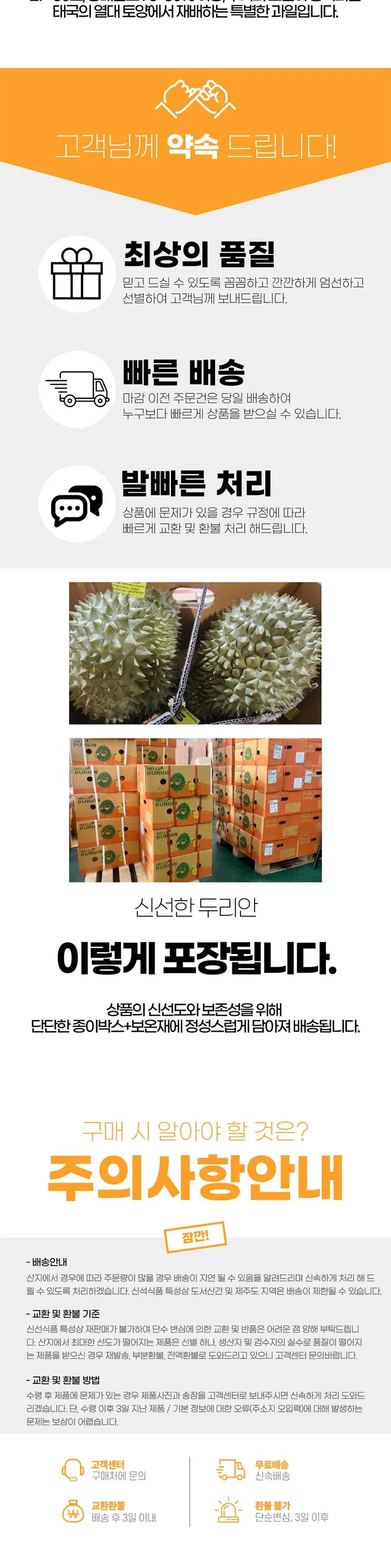 진정한 과일의 황제 생두리안 2.8kg 2수 상세 이미지 2