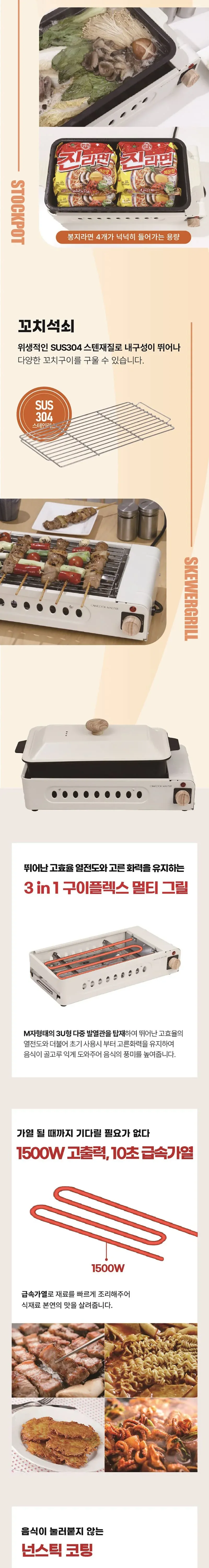 하모니 3in1 구이플렉스 전기그릴 LKH-EK2504 상세 이미지 2