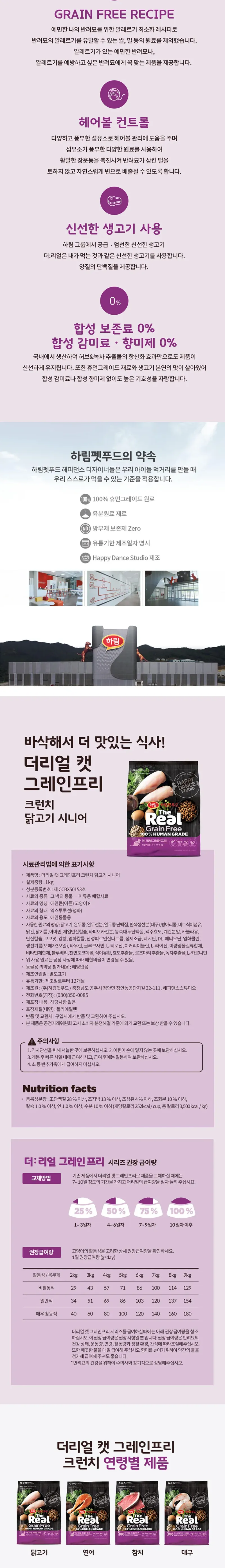 더리얼 캣 크런치 시니어 닭고기 1kg 상세 이미지 2