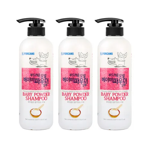 포비스 포켄스 포비스 베이비파우더 샴푸, 550ml, 3개 / 6개