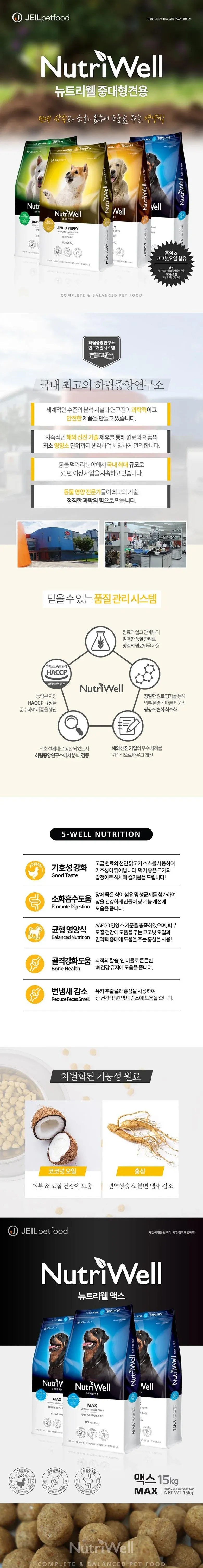 뉴트리웰맥스중대형견15㎏ 상세 이미지 1