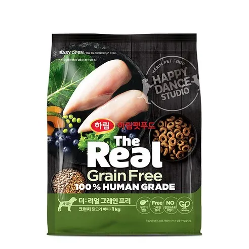 하림펫푸드 더리얼 그레인프리 크런치 퍼피 건식사료 1kg