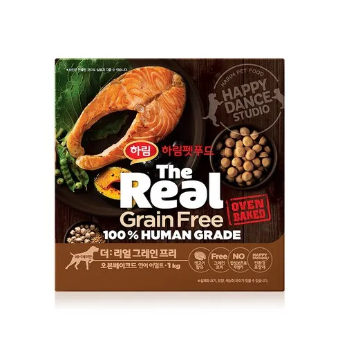 하림펫푸드 더리얼 그레인프리 오븐베이크 사료 연어 1kg