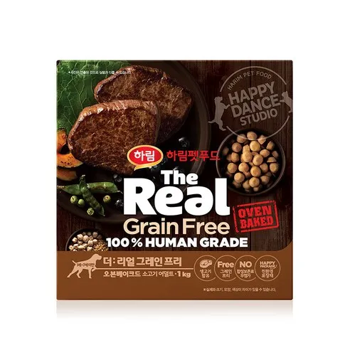 하림펫푸드 더리얼 그레인프리 오븐베이크드 소고기 사료 1kg