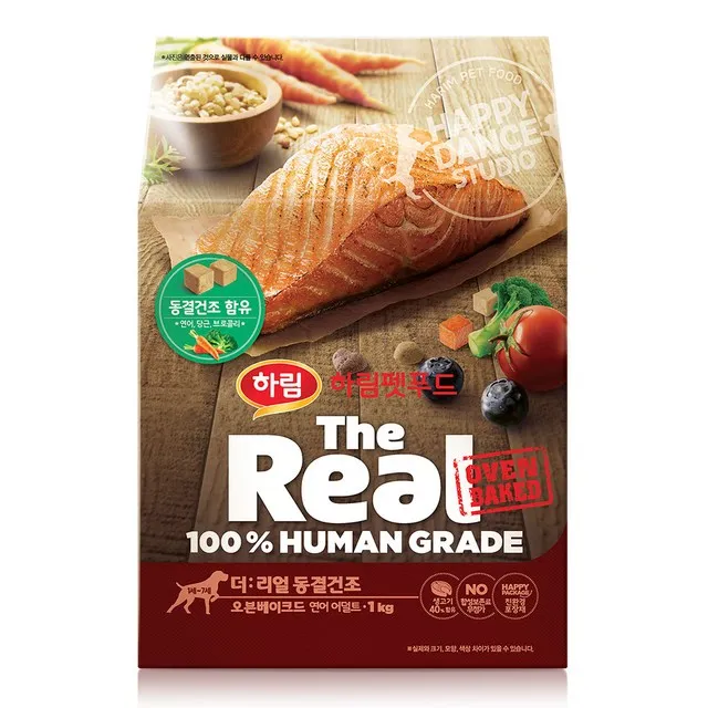 하림펫푸드 더리얼 동결건조 오븐베이크드 연어 어덜트 1kg